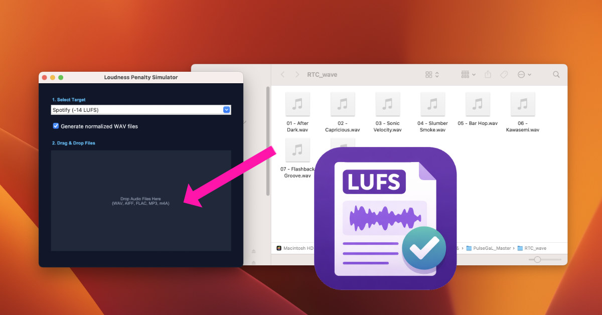 Loudness Penalty Simulator | LUFS・ラウドネスノーマライズ確認ツール